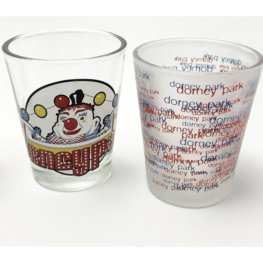 Set Of‎ 4 Dorney Park Shot Glasses Souvenirs